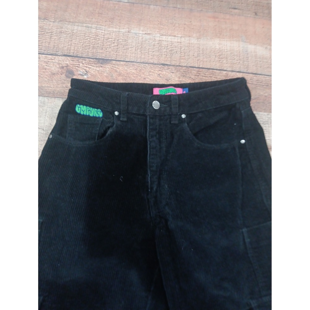Empyre Women's Tori Loose Fit Skater Black Corduroy Pants - Size 6 (2949)